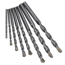 Masonry Twist Drill Bit Set 8pc Metric & Imperial Size Metal Wood Brick 3mm - 10mm