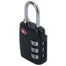 TSA Luggage Padlock Travel Lock 3 Digit Combination for Suitcases Black