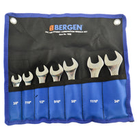 Stubby Spanners Wrench Set SAE Imperial 7pc 3/8" - 3/4" By Bergen AT134