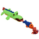 Plush Rope Cordy Catchers Croc Dog Play Toy With Squeak Pet Dog Puppy Gift