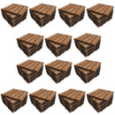 Hardwood Decking Non Slip Tiles Wooden Garden Flooring Quick Click Fitment