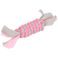 2 Pink Small Dog Puppy Fleecy Rope Play Toy Bundle Great For Teeth & Gums