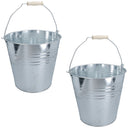 15L Galvanised Steel Metal Bucket Pail Water Coal Fire Greenhouse Garden Plants