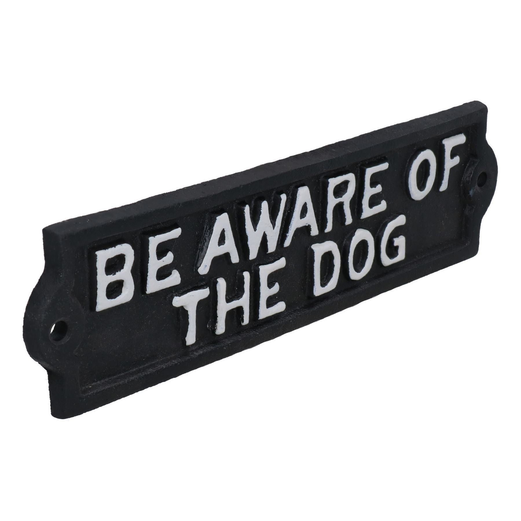 Be Aware Of The Dog Sign Plaque Cast Iron Garden House Wall Fence Gate Door