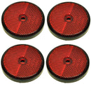 Round Side Reflectors Amber, Red or White for Trailers Fence / Gate Posts