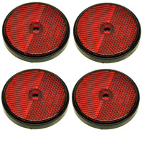 Round Side Reflectors Amber, Red or White for Trailers Fence / Gate Posts