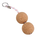 52mm Floating Cork Twin Ball Keyring Key Float Boat Fishing Sailing Buoyant Ring