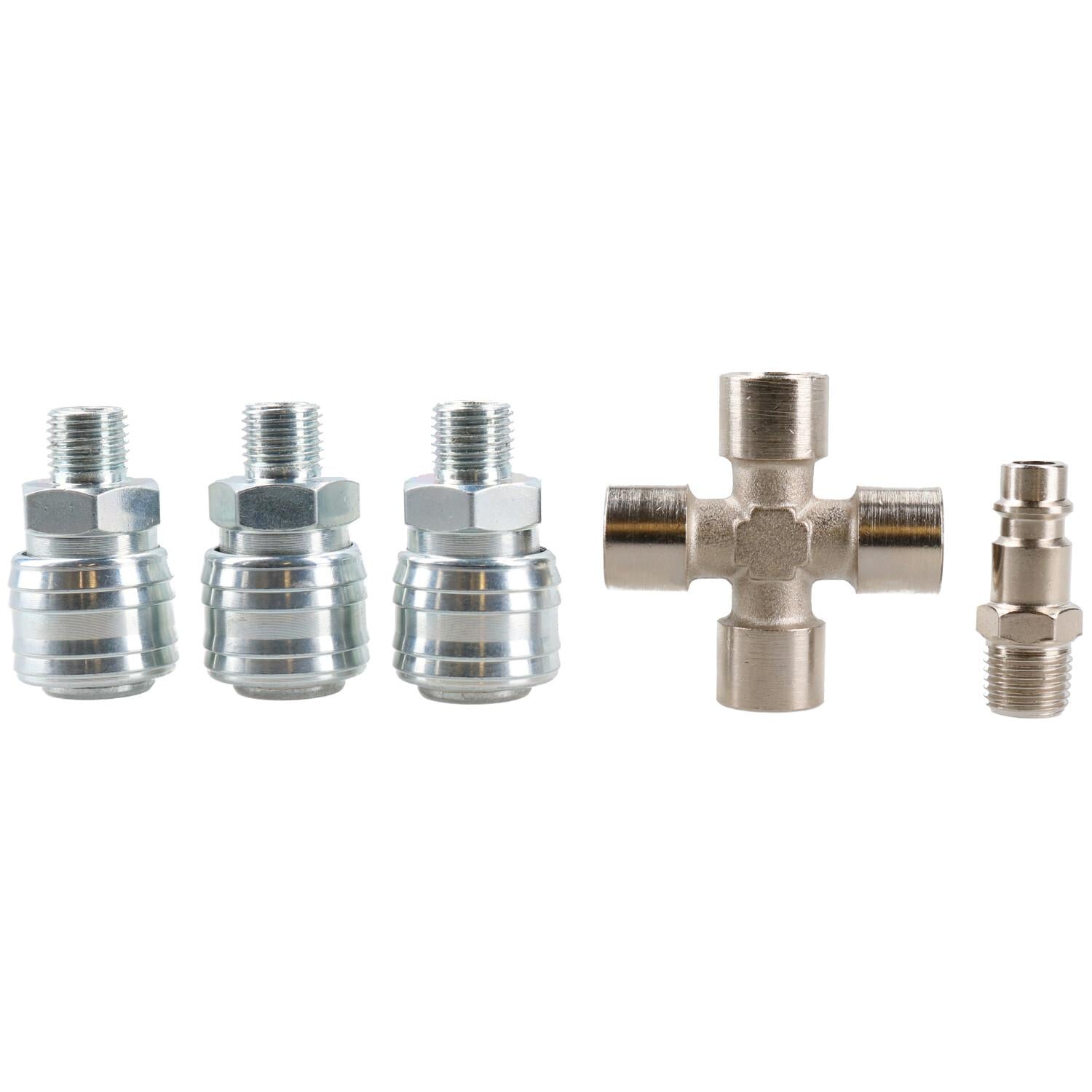 Airline T Piece Cross Type 4 Way EURO Quick Release Fittings for Compressors