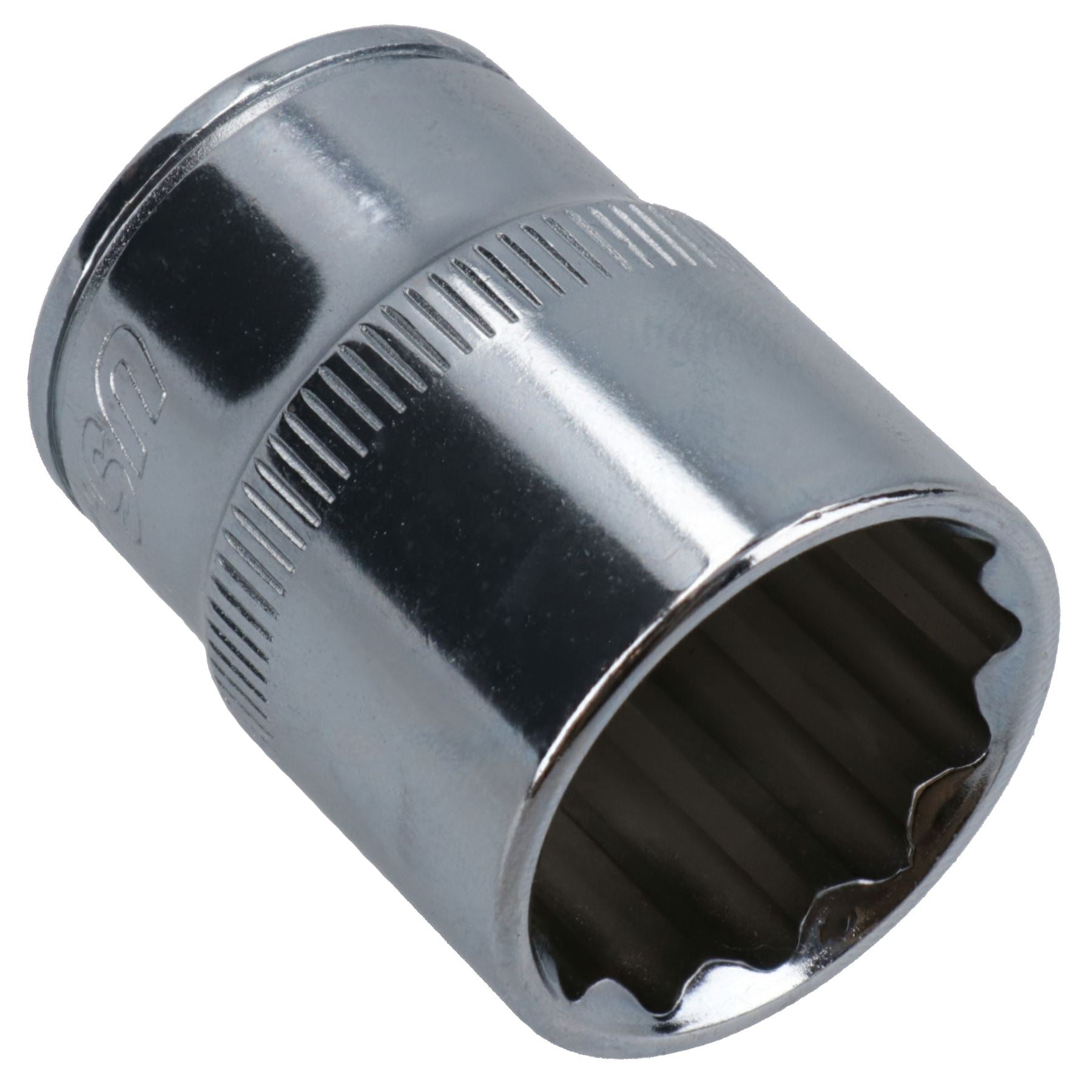 1/2in Drive Shallow Metric MM Socket 12 Sided Bi-Hex with Knurled Ring