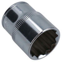 1/2in Drive Shallow Metric MM Socket 12 Sided Bi-Hex with Knurled Ring