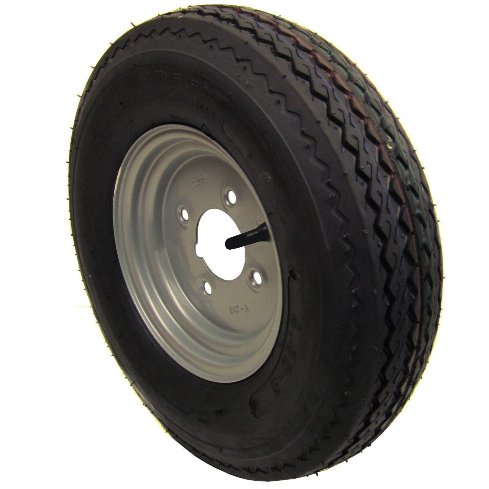 Trailer Wheel and Tyre 400 x 8" 4ply 4"pcd