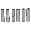 3 x 10mm and 3 x 13mm Metric 3/8" Drive 6 Sided Single Hex Deeps Socket 6pc