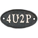 4U2P Toilet Bathroom Cast Iron Sign Plaque Door Wall House Work Office Shop