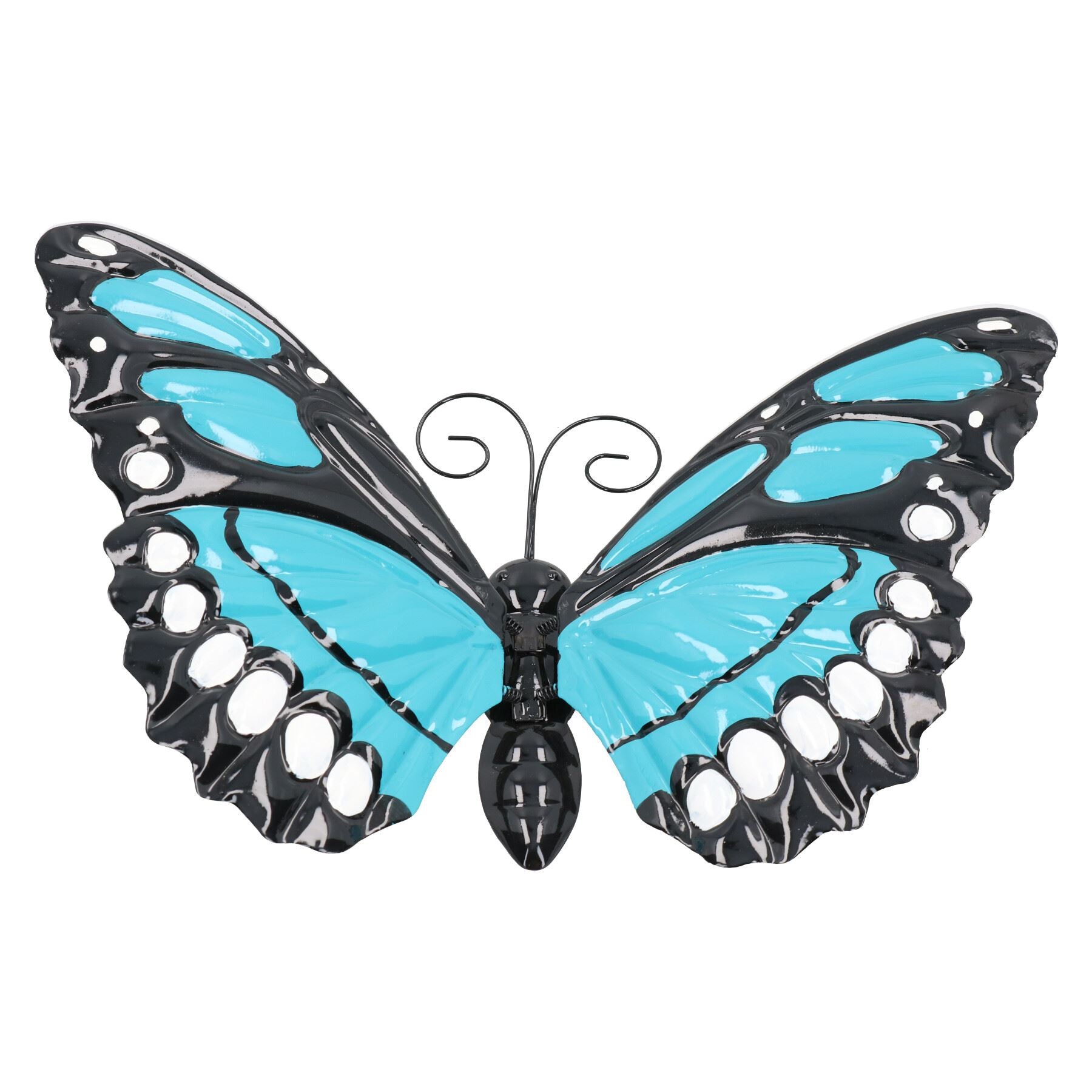 Large 3D Blue Metal  Butterfly Garden/Home Wall Art Ornament 8X24X36cm