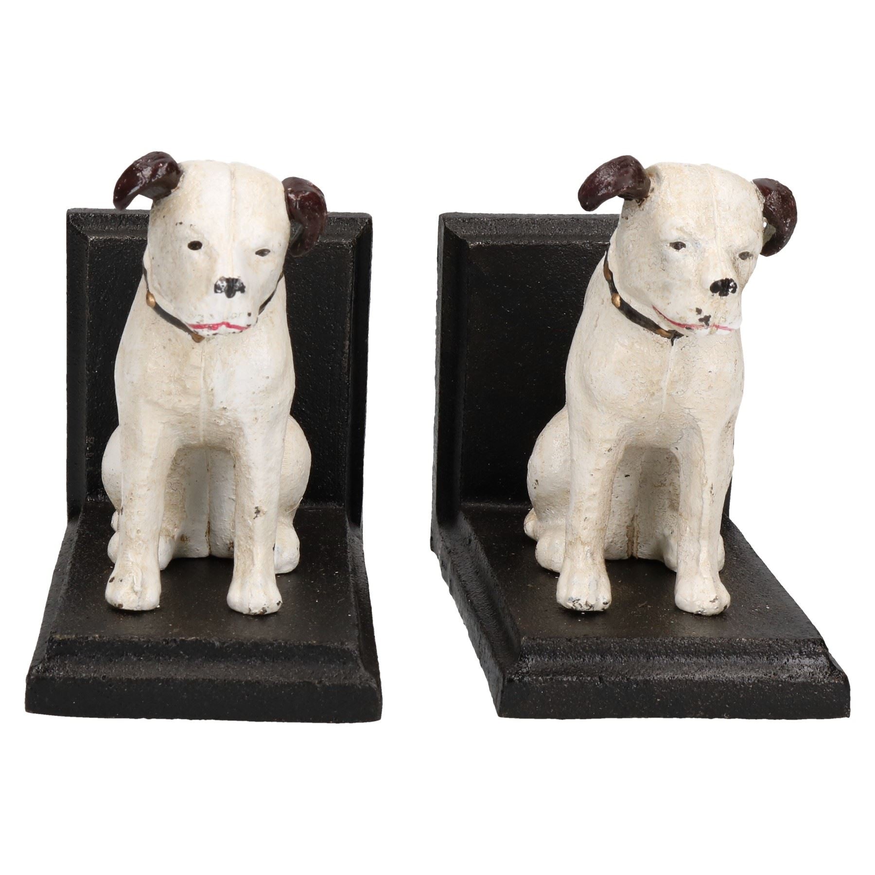 HMV Nipper Dog Bookends Ornament Figurine Cast Iron Book Ends Stand Holder