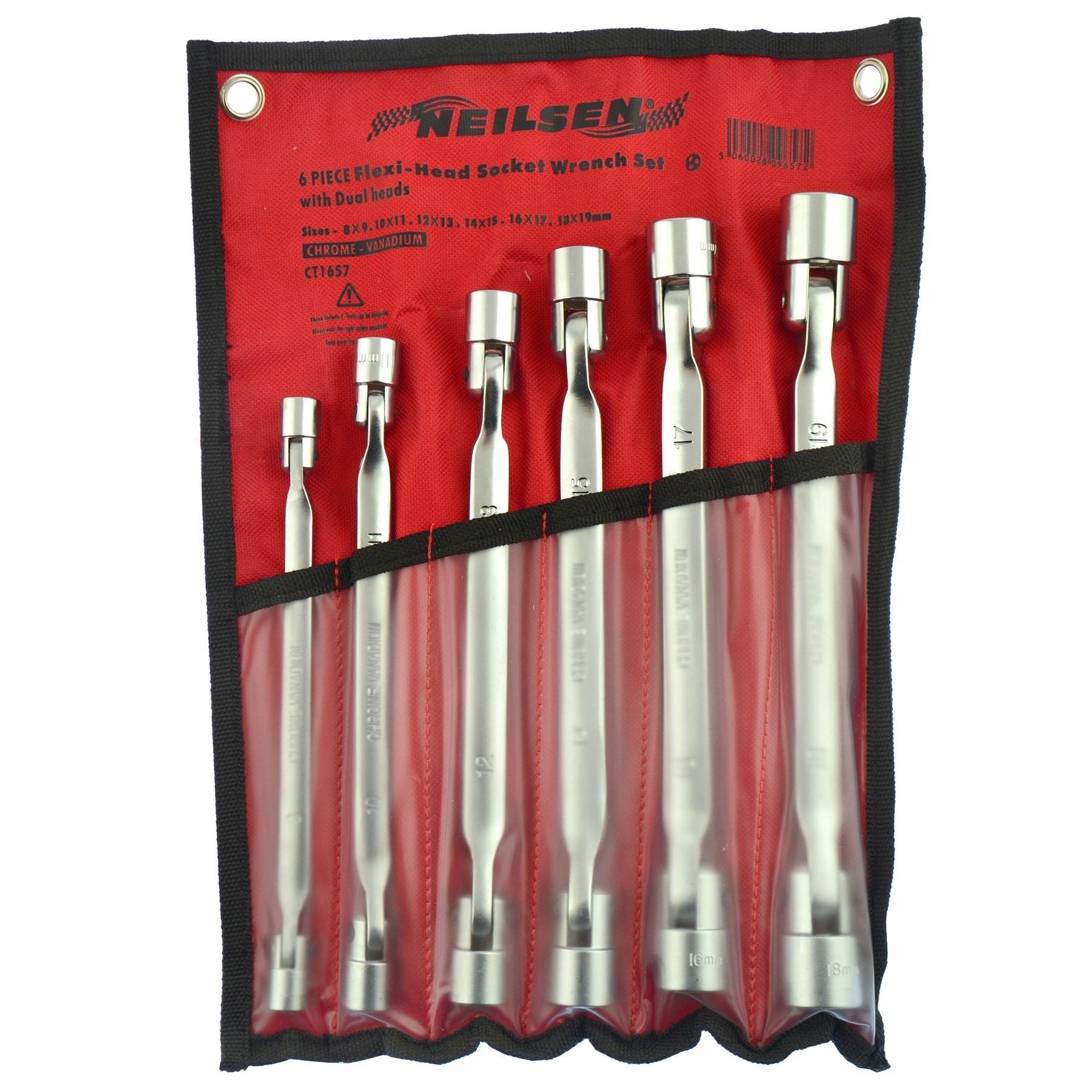 Flexi Double Ended Metric Socket Wrench Set 8mm - 19mm 12 Sizes 6pcs