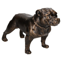 Pit Bull Terrier Dog Cast Iron Statue Figure Trophy Ornament Sculpture Staffy