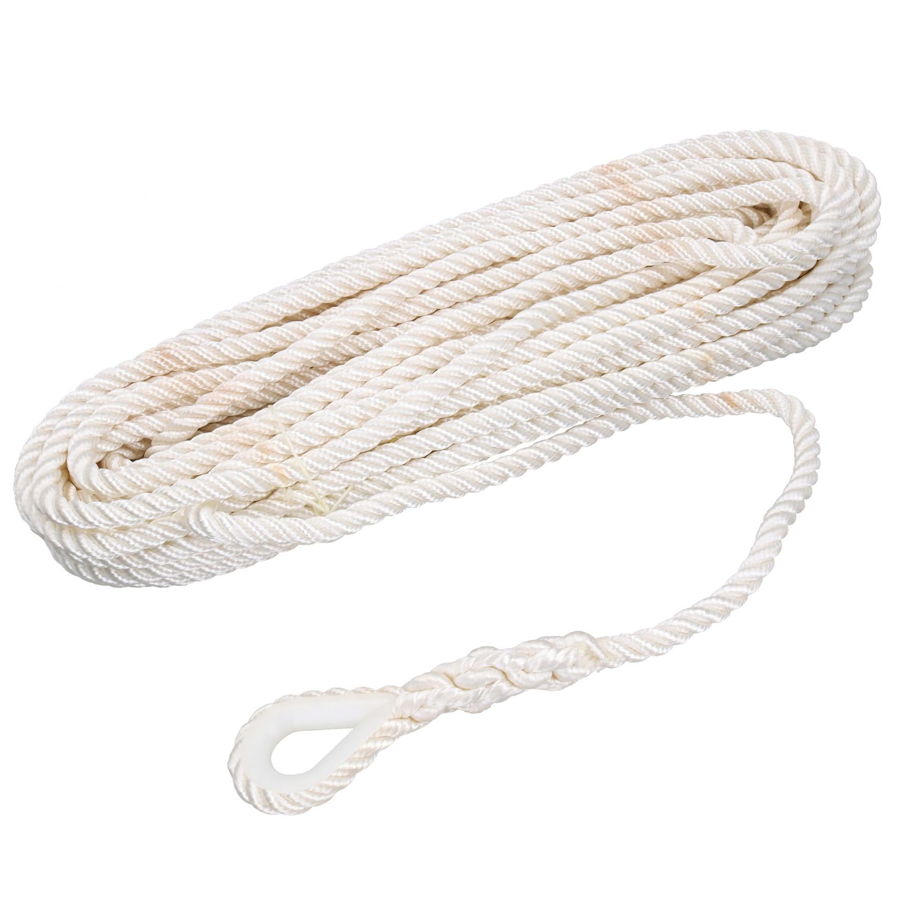 Spliced Polyester Anchor Warp Line 10mm x 30m with Thimble Boat Tackle Rope