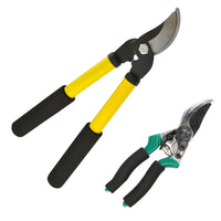 Heavy Duty Hand Held Pruning Shears + Power Lopping Pruner Secateurs Cutters