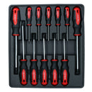 TORX / Star screwdriver set 12pc T6 - T45 with cushioned grip by AB Tools