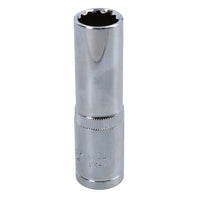 1/2in Drive Double Deep Long Reach Metric Socket 12 Point Sided Bi-hex