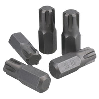 5 Pack M5 - M13 Male 30mm Ribe Bits With 10mm Hex End S2 Steel