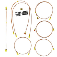 Full Copper & Brass Brake Line Fitting Set to fit MG MGB Roadster & GT 1974-76