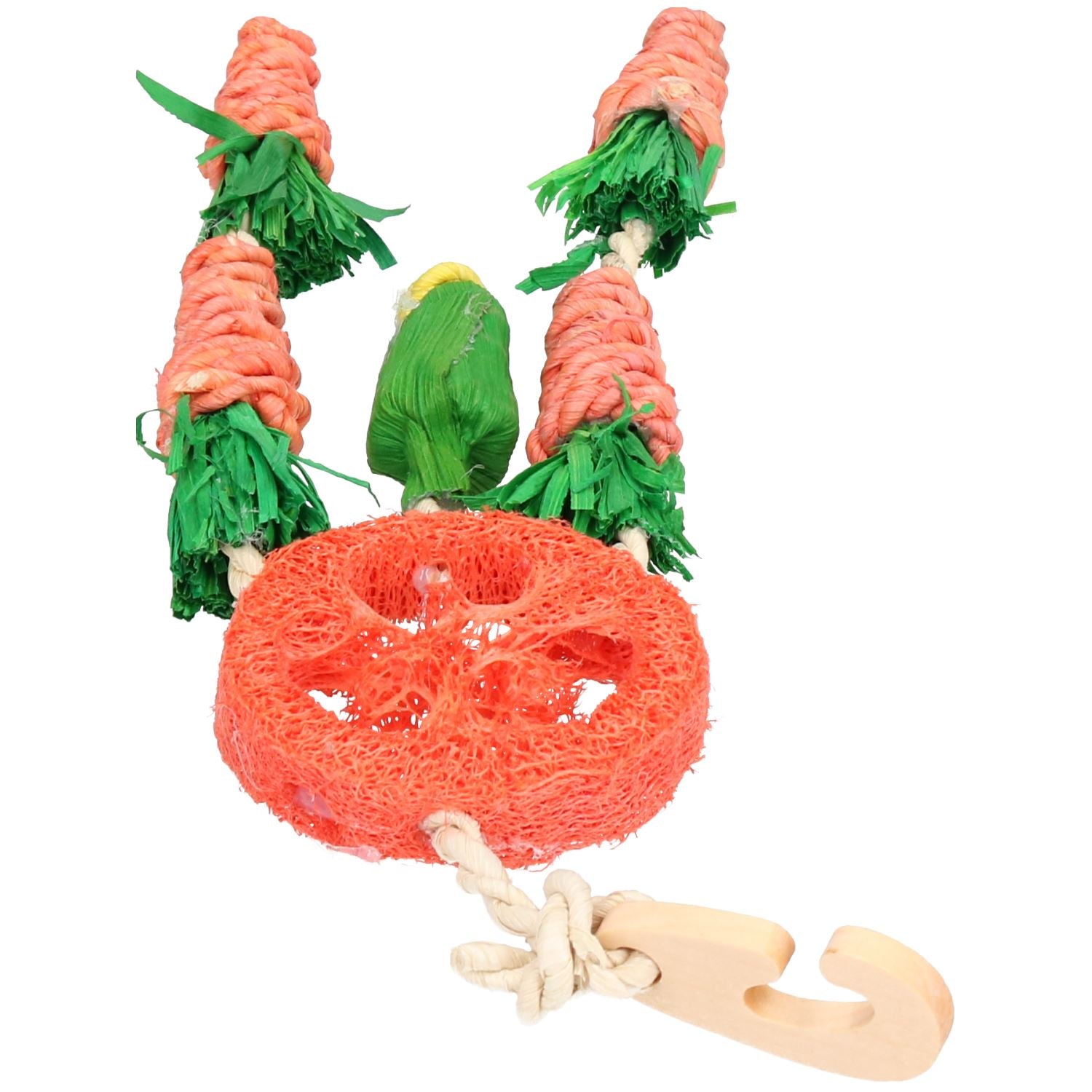 Small Aniamls Boredom Breaker Carrot Dream Catcher Hanging Toy 34cm