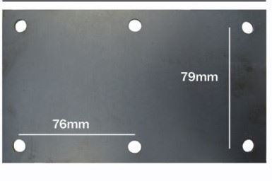 500KG Mounting Plate (Pair) 8 Hole Suspension Unit Welding Weld On Plate