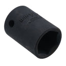 3/8in Drive Shallow Stubby Metric Impacted Impact Socket 6 Sided Single Hex