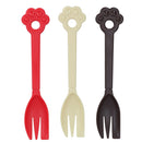 1pc Food Grade Plastic Dog Cat Feeding Fork Spork-  Assorted Colours