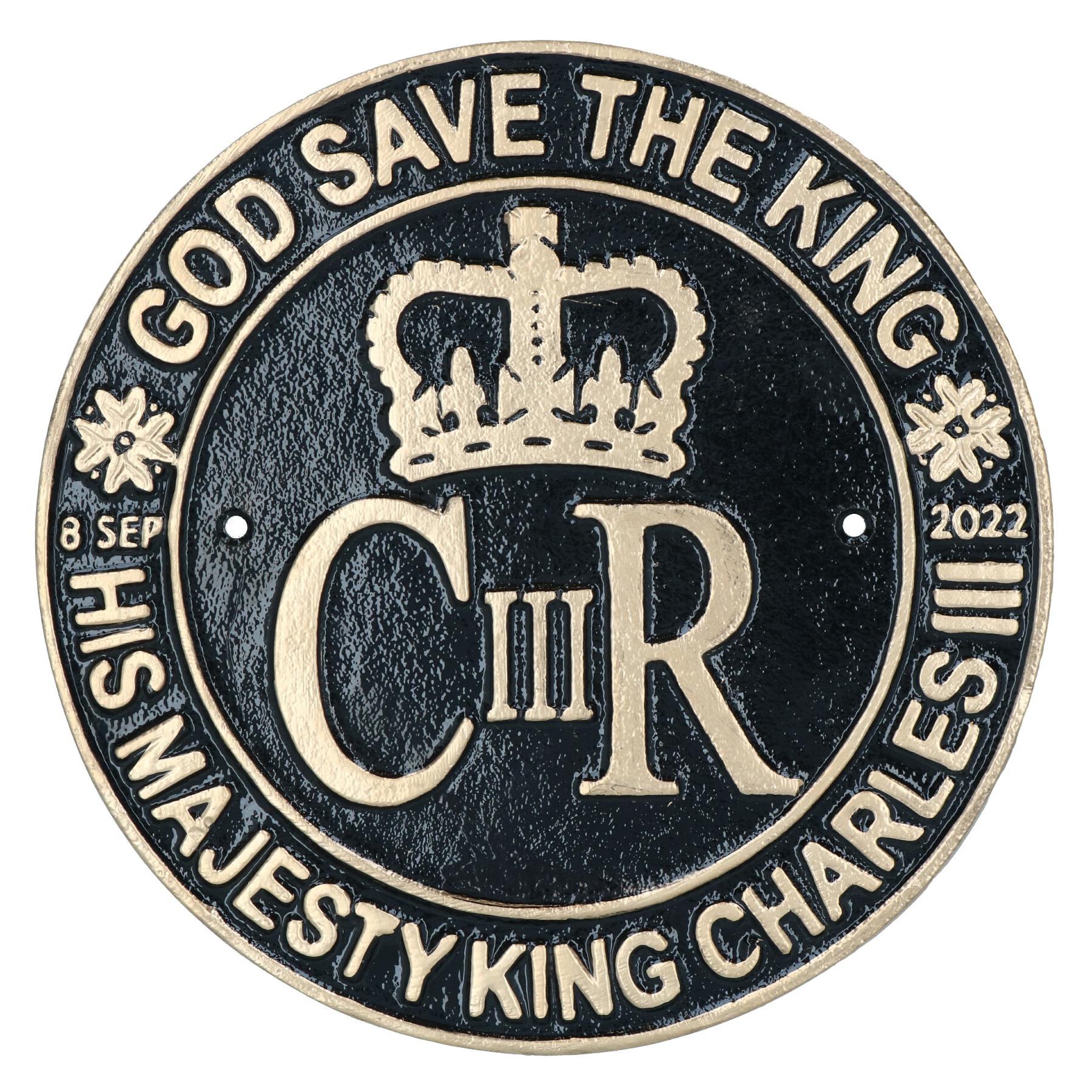 Charles Aluminium Sign Plaque Door Wall House Gate King Royal GB Britain