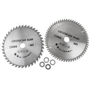 2pc 250mm TCT Circular Saw Blades 40 and 60 Teeth with Adapter Rings TE321