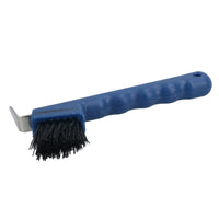 Durable Blue Horse Hoof Pick & Brush with Wave Grip Handle Stable Accessory