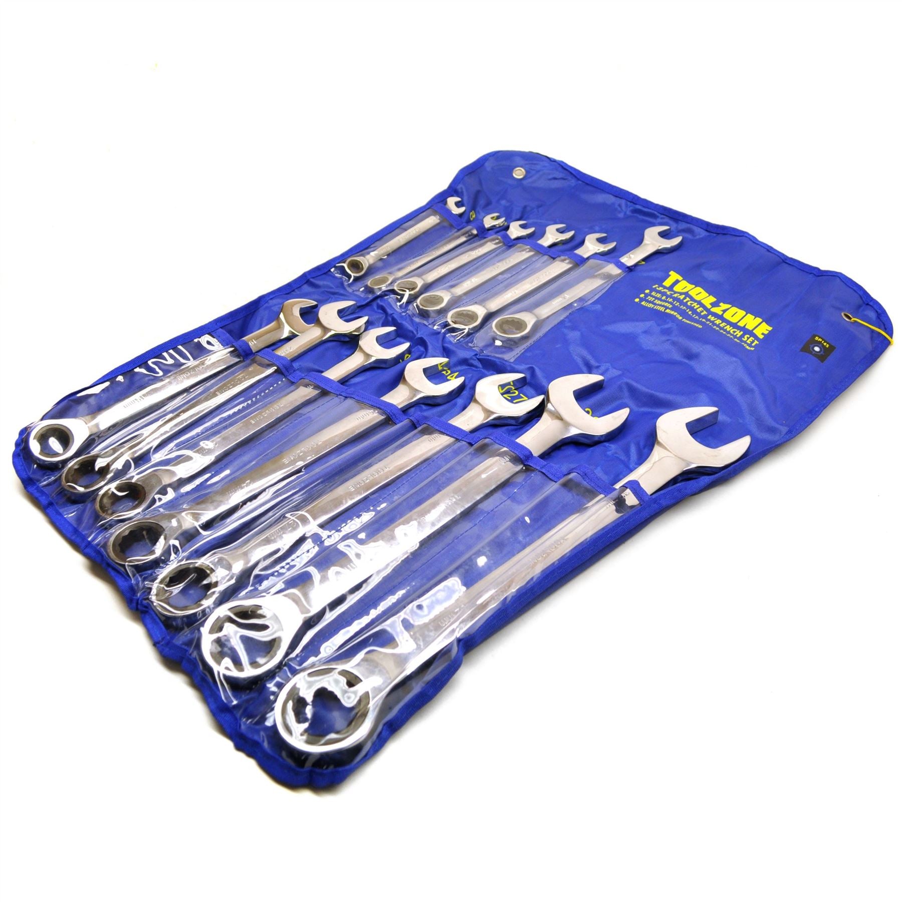 13pc Ratchet Combination Open Ended Ring Spanner Wrench Metric 8mm - 32mm TE217