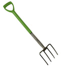 Stainless Steel Digging Fork Gardening 4 Prongs Planting Farming Landscaping