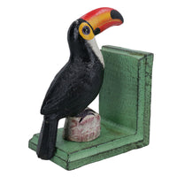 Toucan Bookends Ornament Figurine Cast Iron Stand Holder Bird Animal Guinness