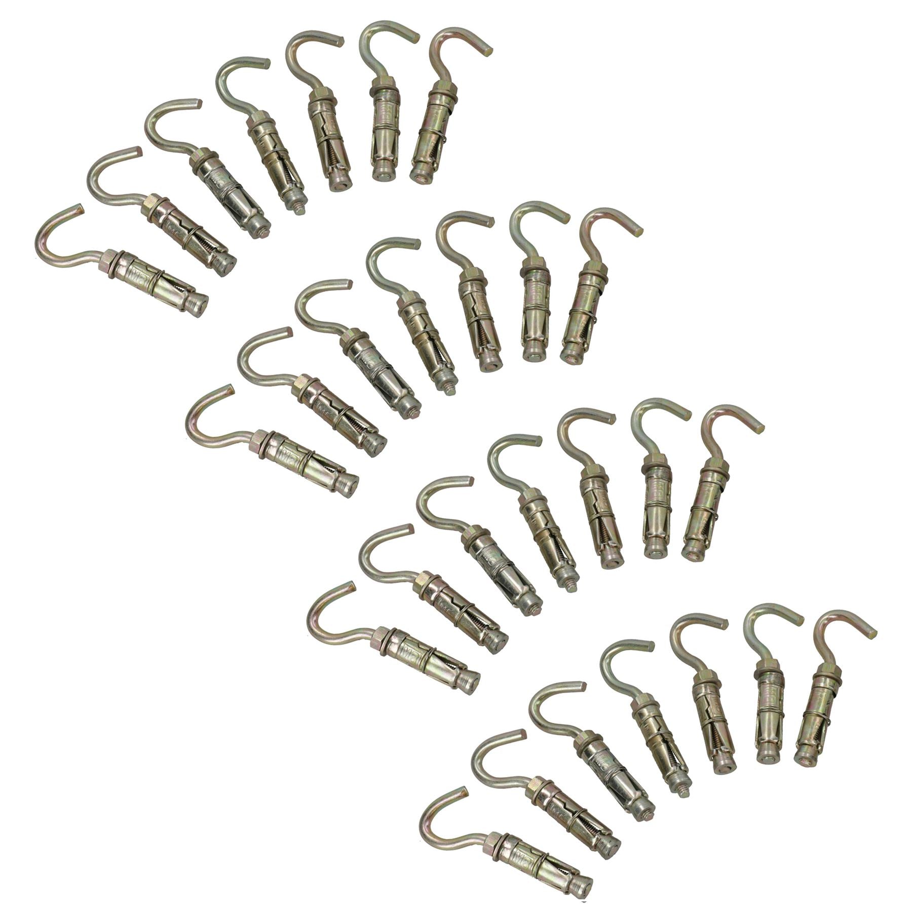 6mm Open Hook Eye Bolts Rawl Shield Wall Anchor Expansion Brick Stone