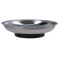 Magnetic Parts Tray Dish Storage Holder Circular Round Stainless Steel 6" TE037