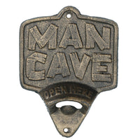 Cast Iron Rustic Man Cave Bottle Opener Home Father Male Gift 3x11x15cm