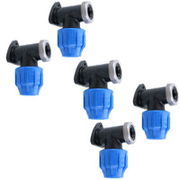 20mm x 1/2" MDPE Wall Elbow Outside Tap Fitting Threaded Connector Bend