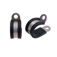 Pack of 10 Stainless Steel Rubber Lined P Clips Pipe Cable Clamp