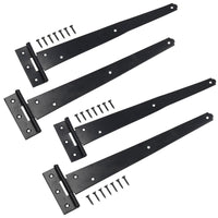 12” (300mm) Heavy Duty T Tee Hinges for Doors + Gates with Fixing Screws