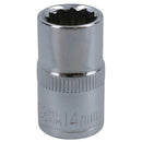 1/2in Drive Shallow Metric MM Socket 12 Sided Bi-Hex with Knurled Ring