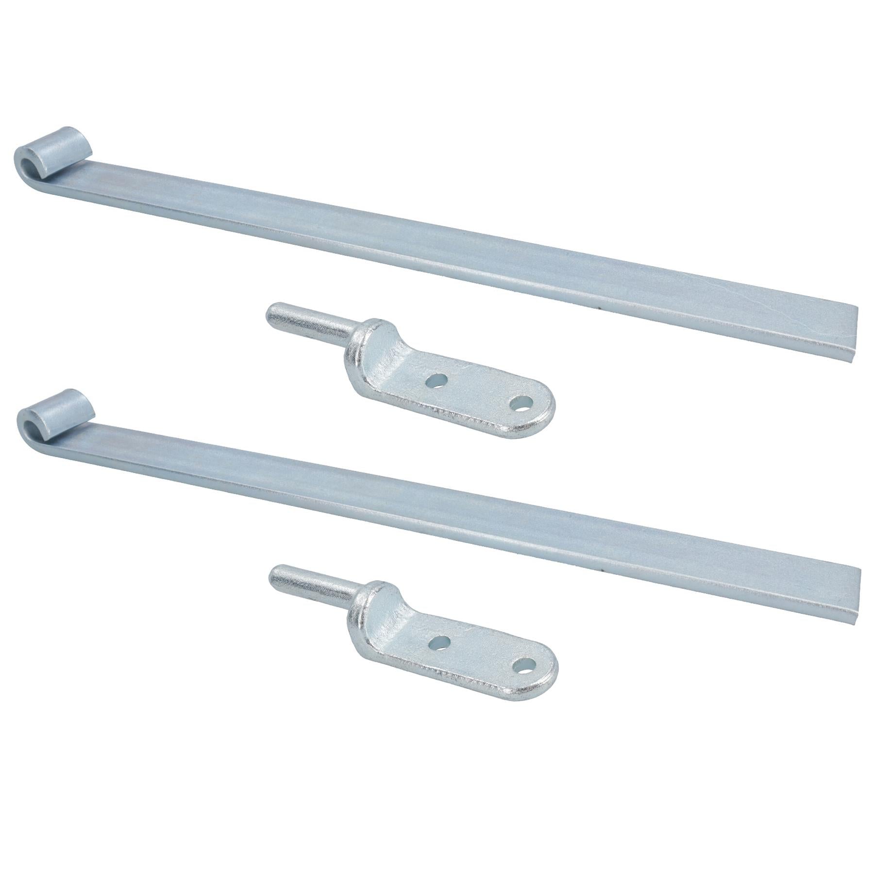 HD Long Tailgate Straight Hinge 460mm x 40mm + 12.5mm Bolt on Gudgeon Pin