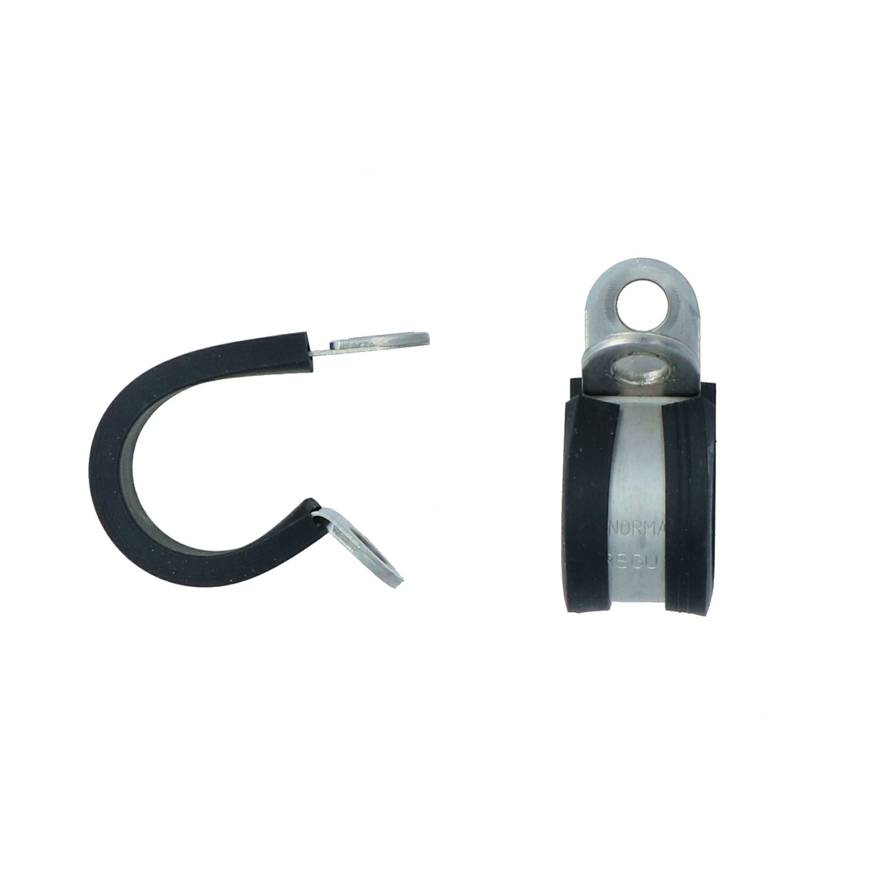 Pack of 10 Stainless Steel Rubber Lined P Clips Pipe Cable Clamp