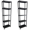 Heavy Duty 5 Tier Plastic Shelving Shelf Unit Home Office Storage 171 x 61 x 30cm