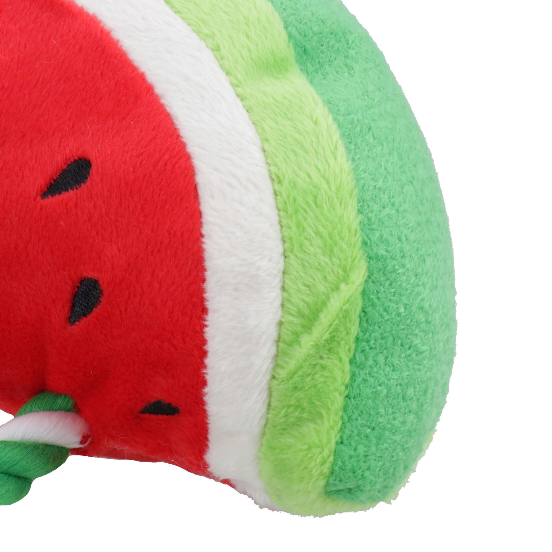 Dog Puppy Gift Watermelon Food Themed Soft Plush Rope Squeaky Toy Present