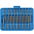 50pc Screwdriver Extra Long Bit Set Torx Hex Spline Phillips Pozi Star Security Bits