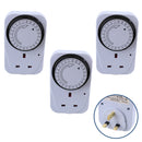 24 Hour Mains 3 Pin Plug In Timer Sockets Clock Energy Saving For Lamps Lights